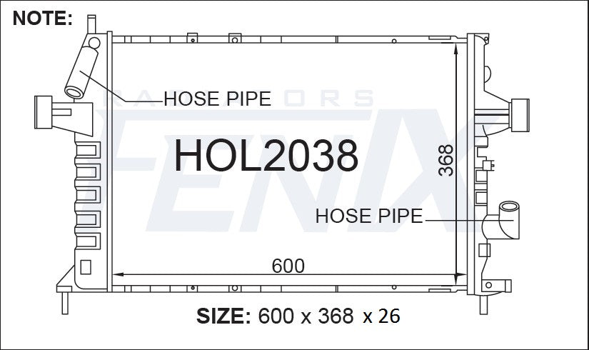 Holden Astra AH Diesel Radiator