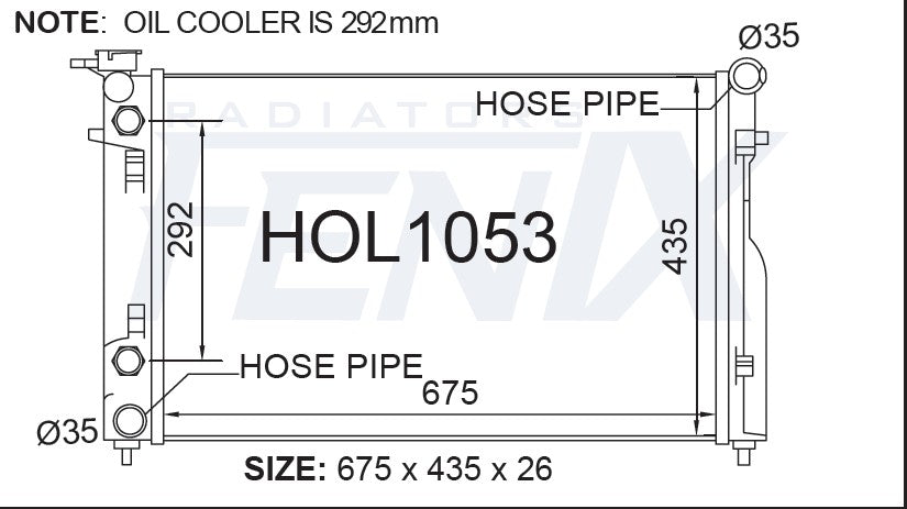 Holden Commodore VY V6 Radiator