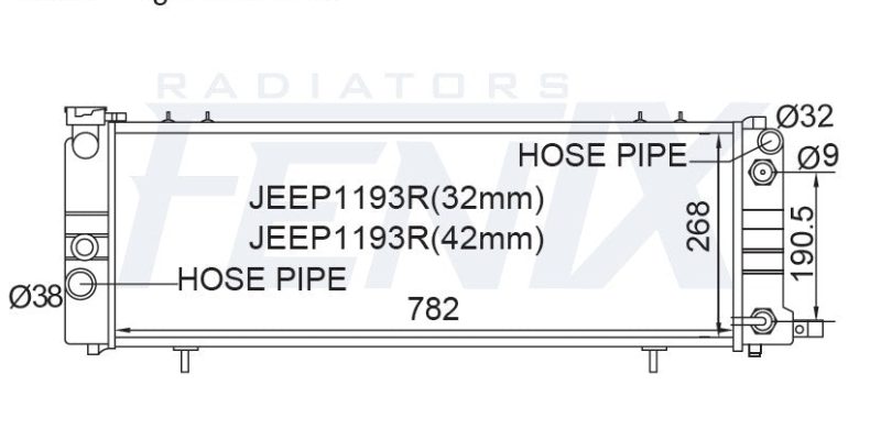 Jeep Cherokee XJ Radiator (APR/1994 – SEP/2001).