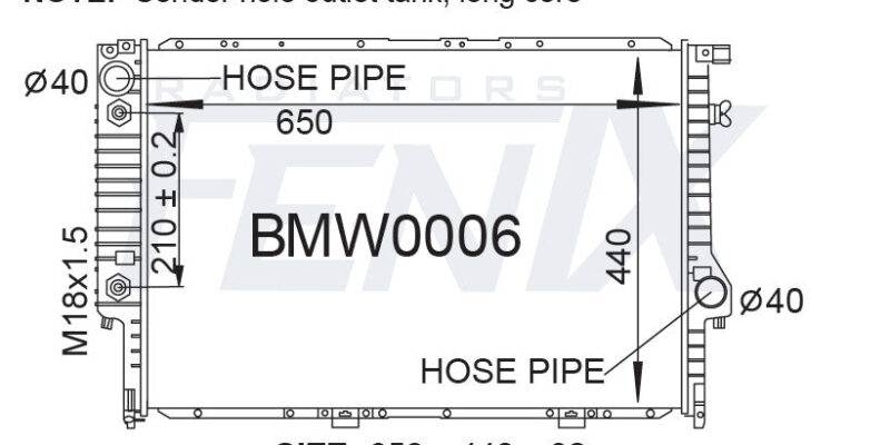 BMW 5 Series E34 540i Radiator