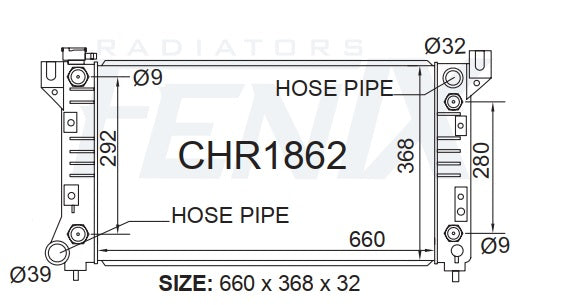 Chrysler GS Grand Voyager Radiator (JUN/1997 - APR/2001).