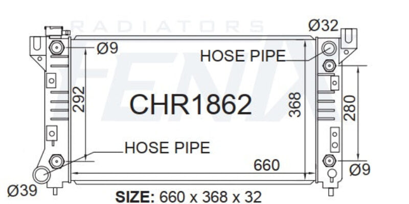 Chrysler GS Voyager Radiator (FEB/1997 – APR/2001).