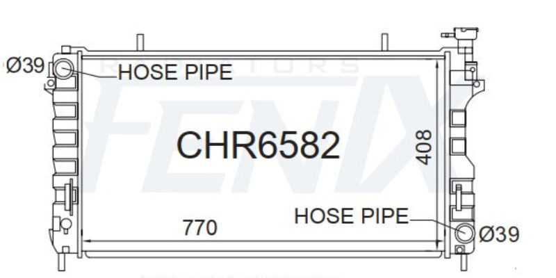 Chrysler RG Voyager Radiator (MAY/2001 – 2004).
