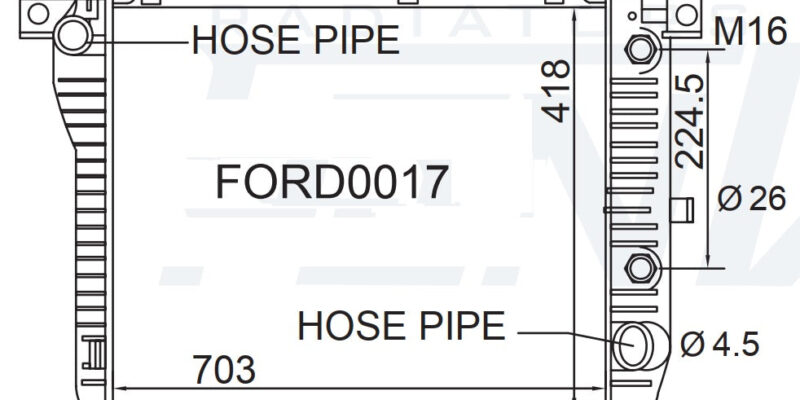 Ford Fairlaine NA NC V8 Radiator
