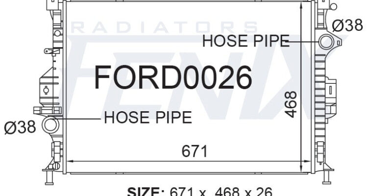 Ford MB-MC Mondeo Radiator (OCT/2007 – APR/2015).