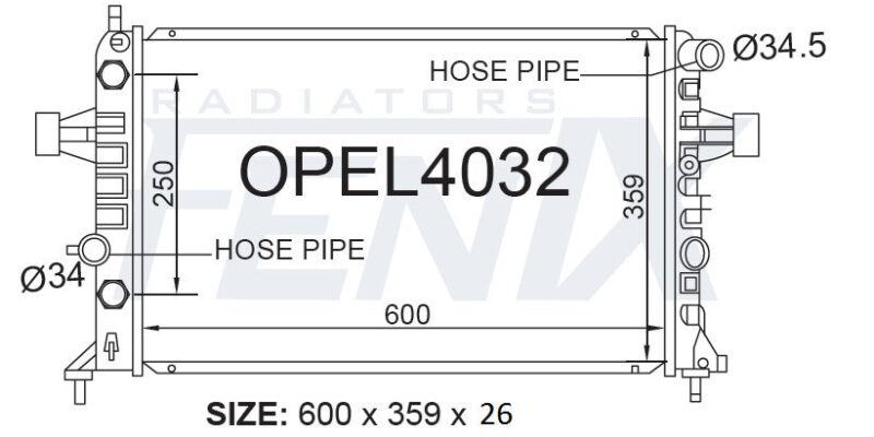 Holden Astra TS Radiator 10.98 – 11.04