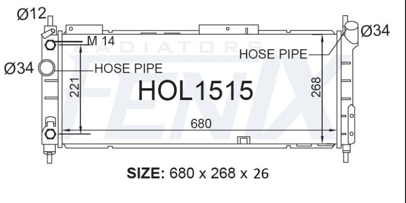 Holden Barina SB Radiator
