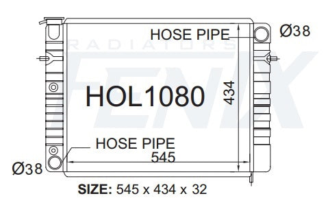 Holden Commodore VN-VP-VR-VS V8 Radiator.