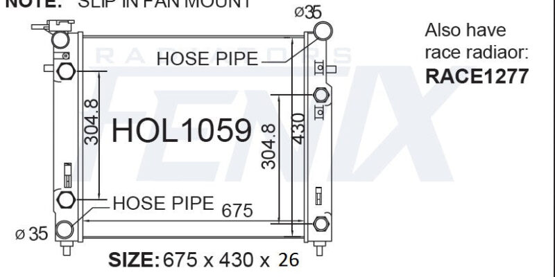 Holden VX Commodore V6 Radiator.