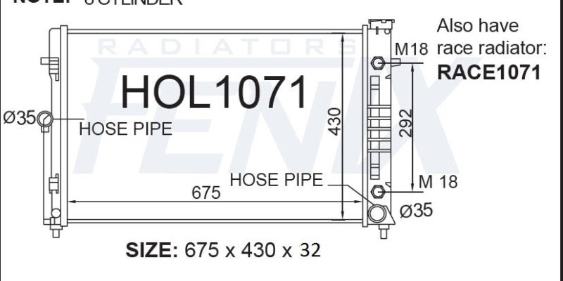 Holden VZ Commodore V8 Radiator.