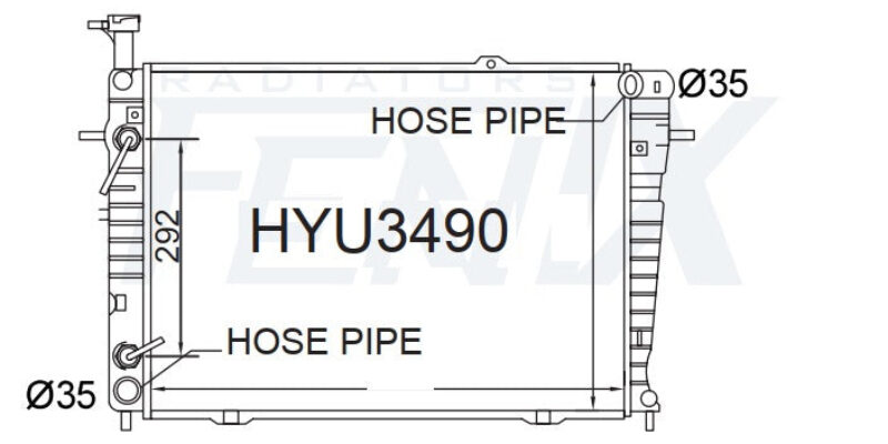 Hyundai Tucson Radiator (AUG/2004 – JAN/2010).
