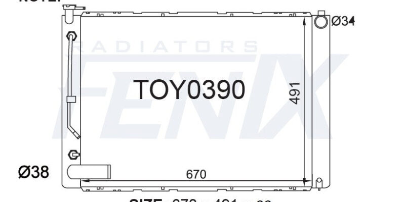 Lexus RX330 MCU38R Full Aluminum Radiator (APR/2004 – JAN/2006).