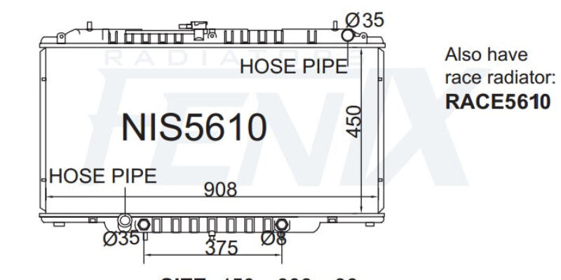 Nissan GU Patrol 4.2 TD42 Radiator.