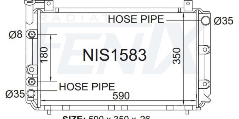 Nissan N13 Pulsar Radiator.