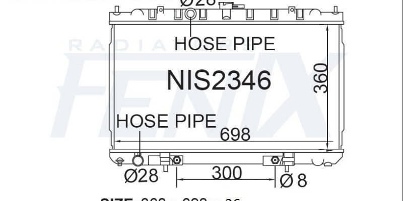 Nissan N16 Pulsar Radiator (JUL/1999 – JAN/2006 – Sedan).