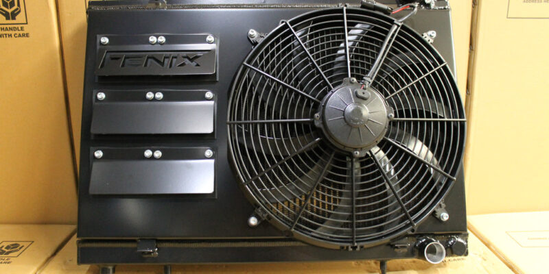Nissan Skyline R33-R34 Full Alloy Performance Radiator, Custom Built Shroud & 16″ 3000cfm Spal Fan.